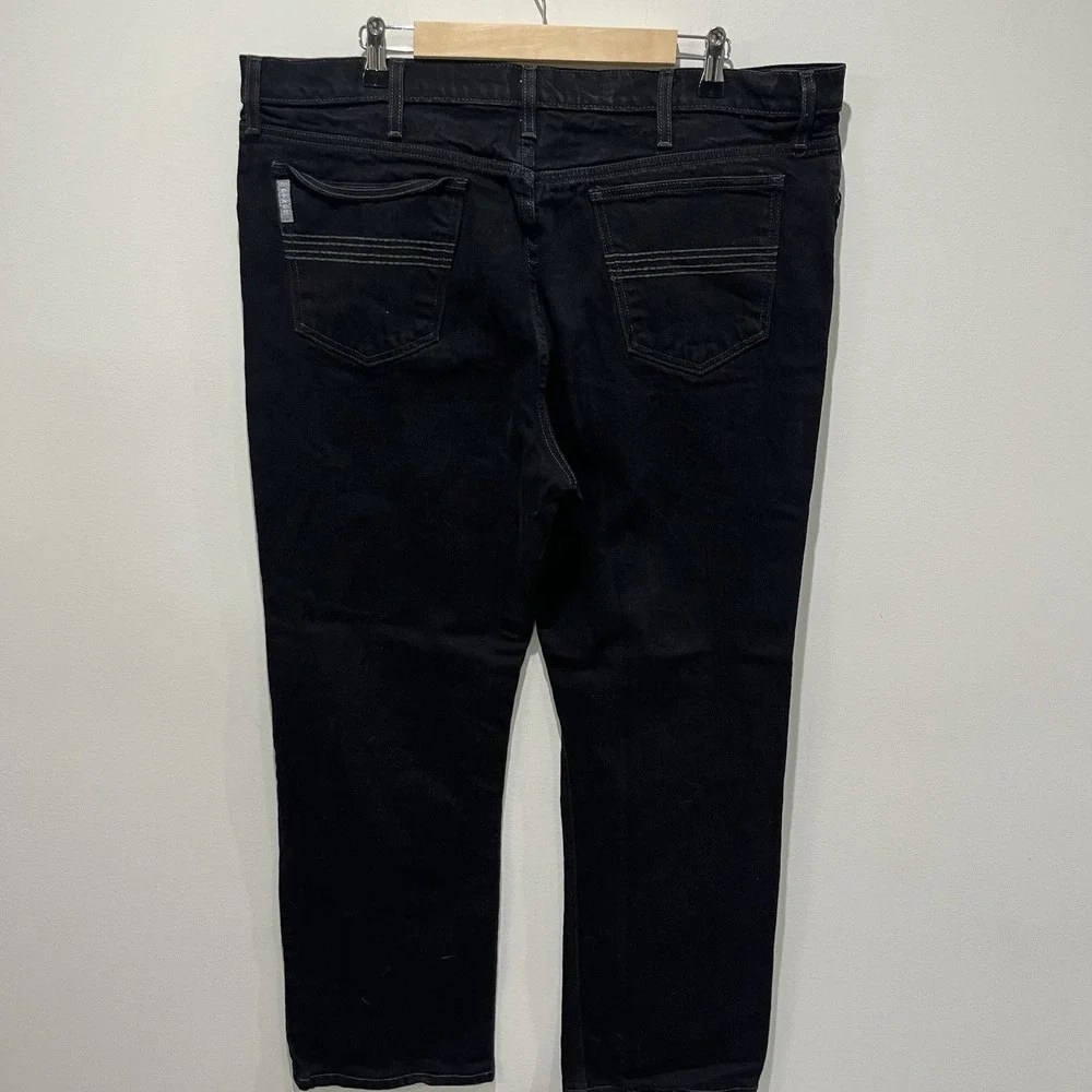 Cinch Slim Fit Silver Label Black‎ Mens Jeans 40/34 Straight Cowboy MB98034012